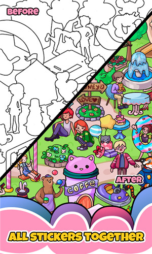 贴纸书填色拼图挑战(Sticker bookcoloringpuzzle)